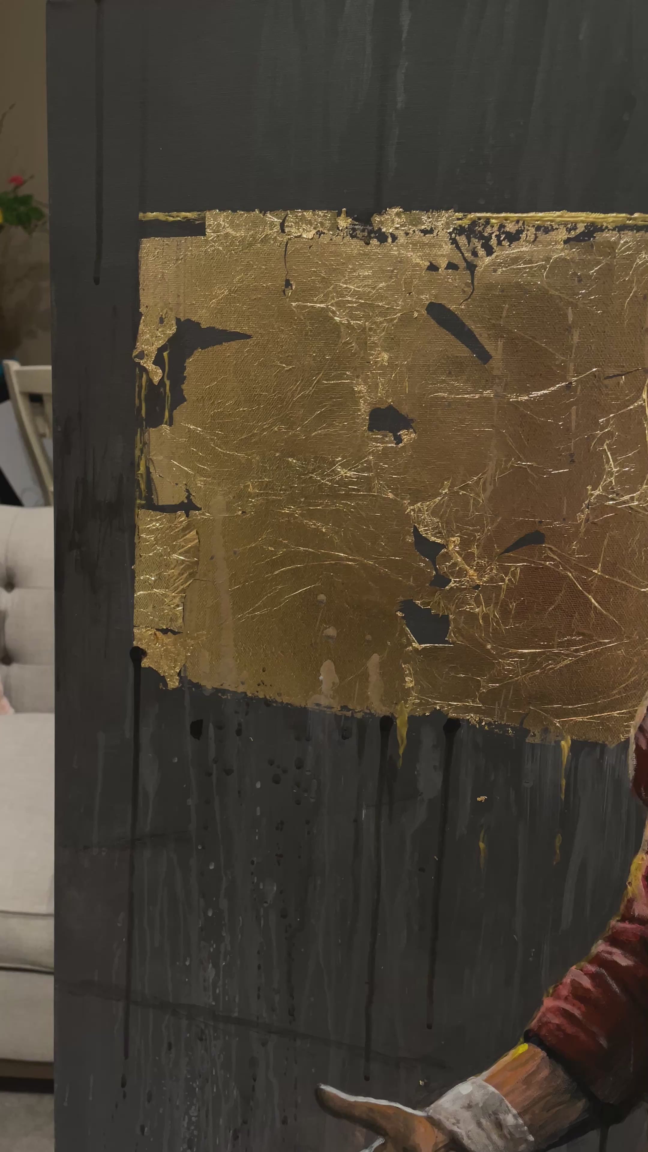 RISE OF A NEW ERA 24”x36” Oil & Gold Leaf on canvas